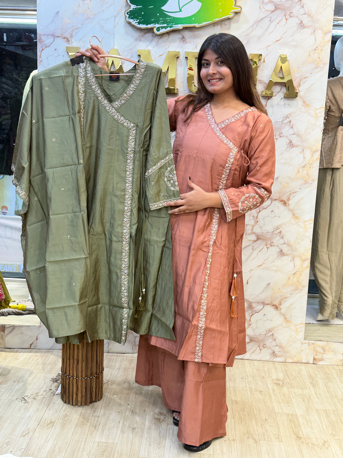 🌸 Rosewood Elegance – Embroidered 3 Pc Suit ✨