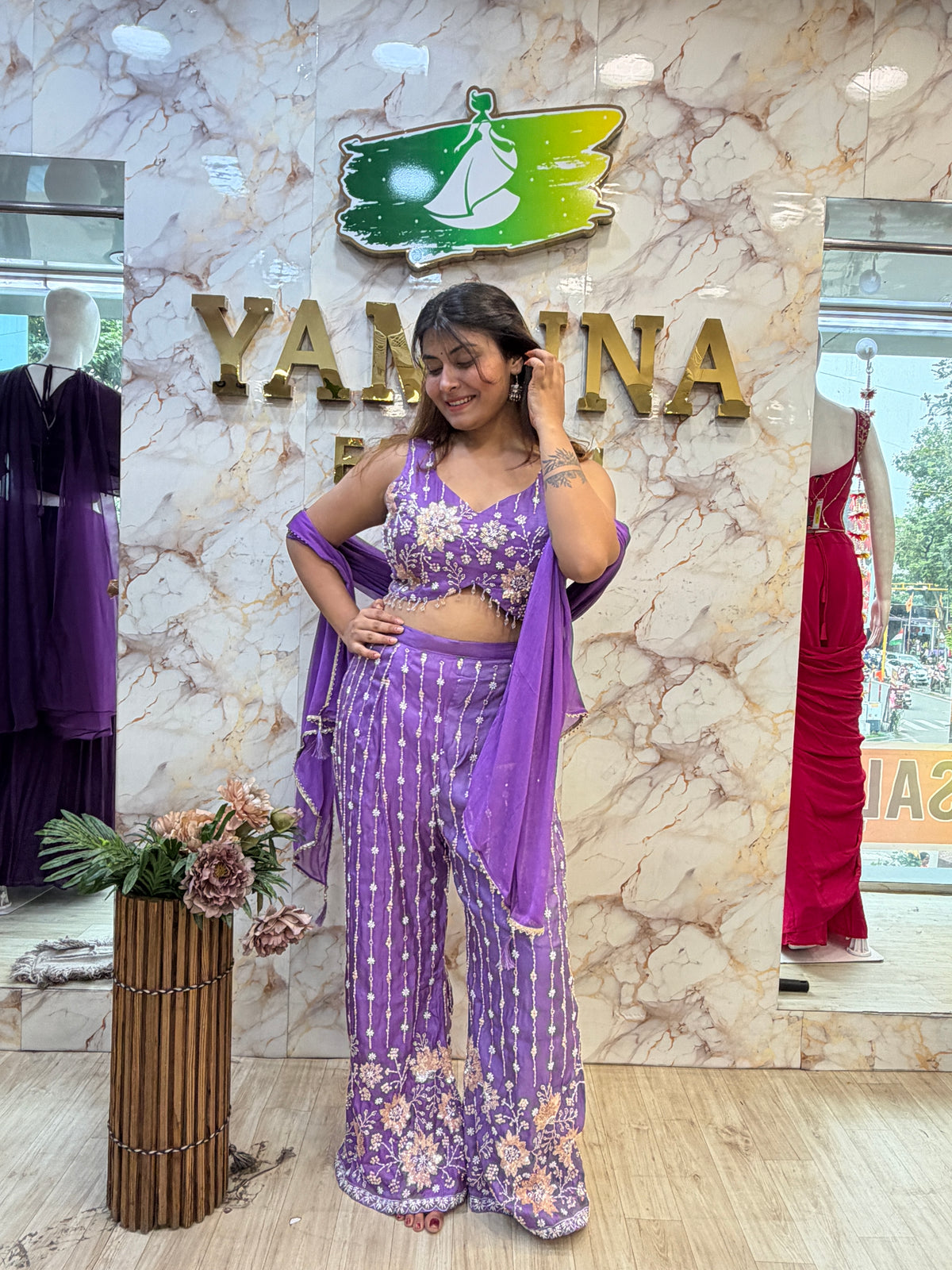 💜 Royal Shimmer Indo-Western