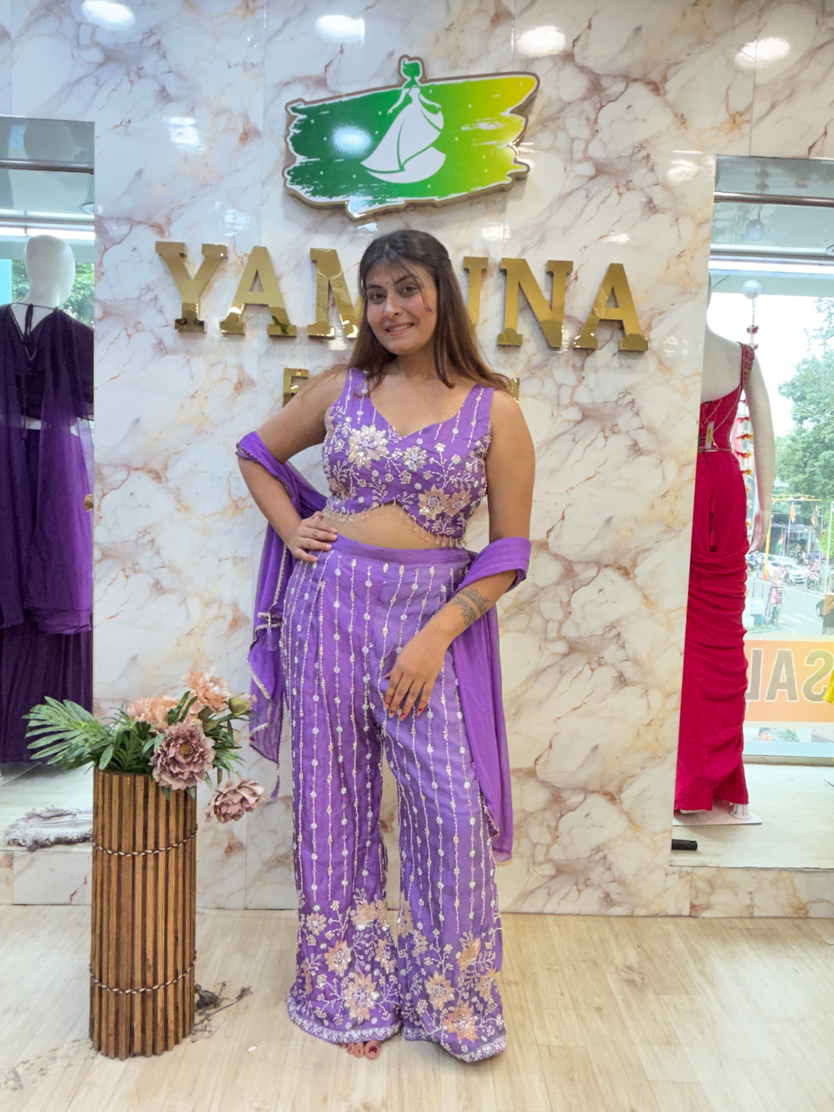 💜 Royal Shimmer Indo-Western