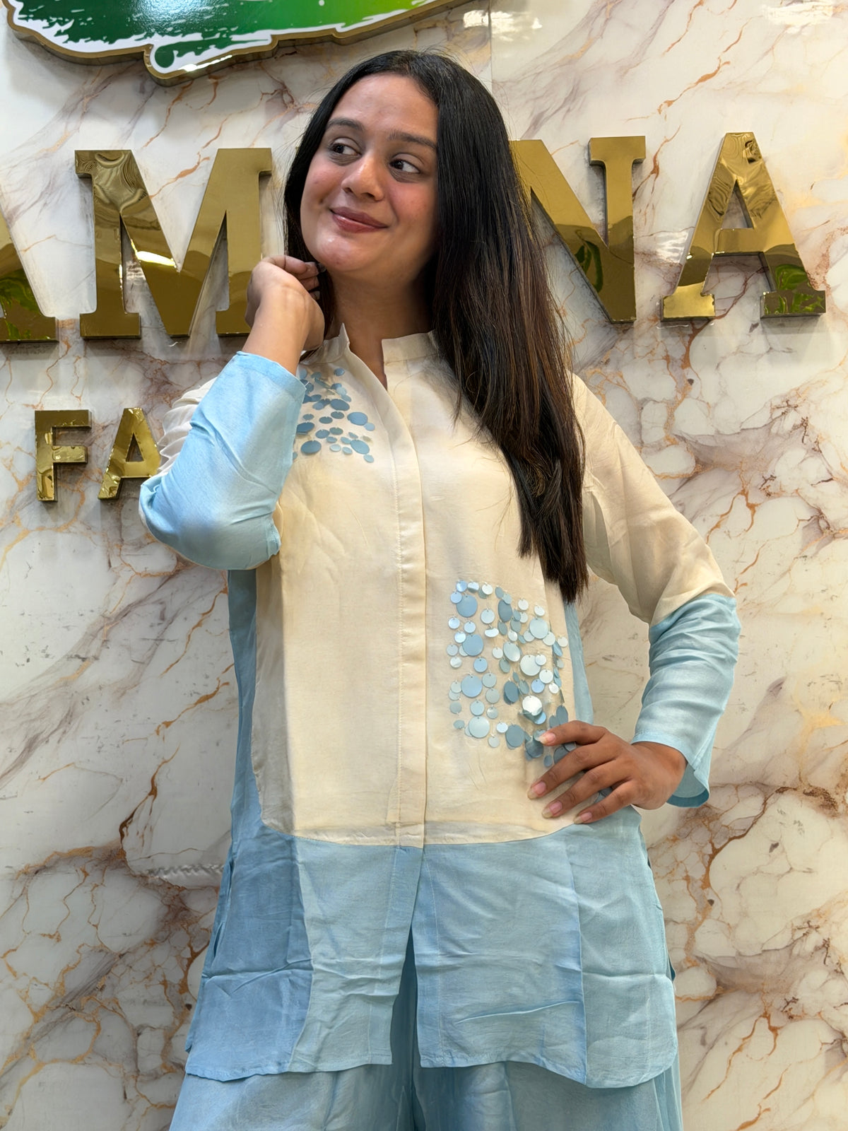 Fancy Shirt with Plazo Co-ord Set