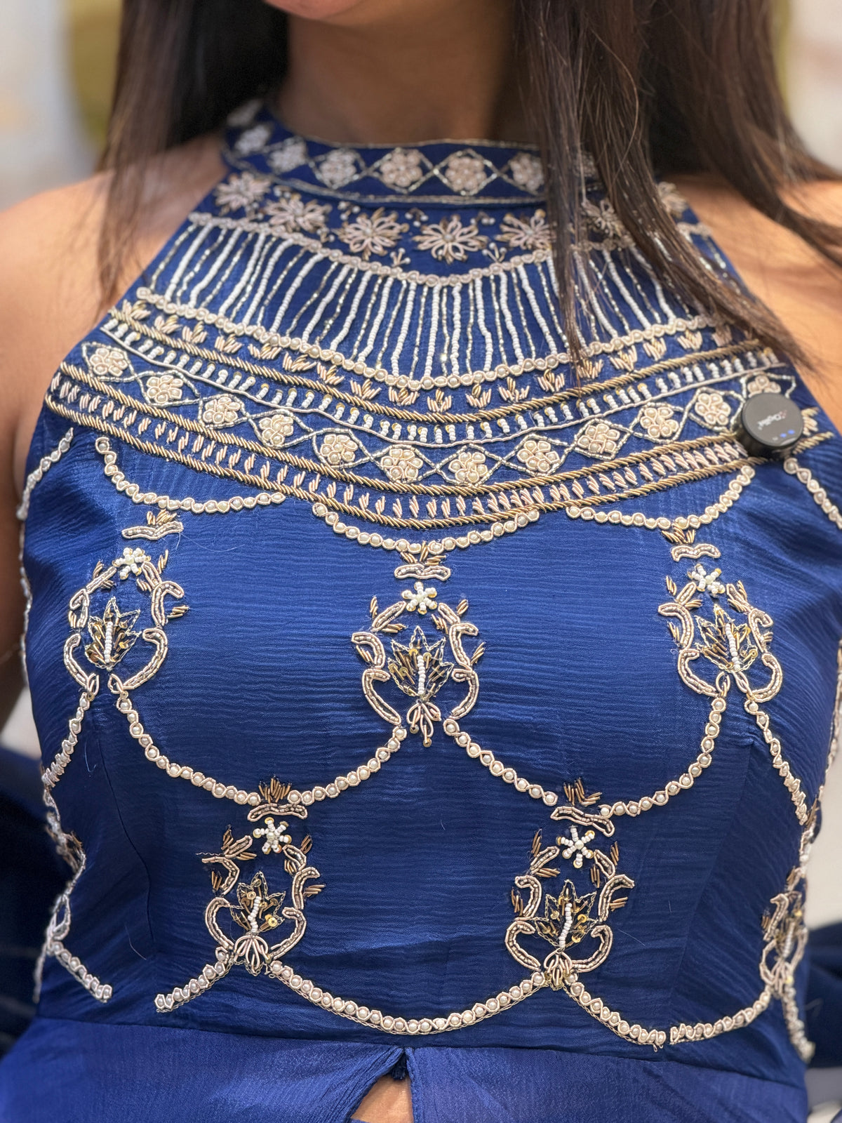 💙 Royal Navy Embroidered Indo-Western