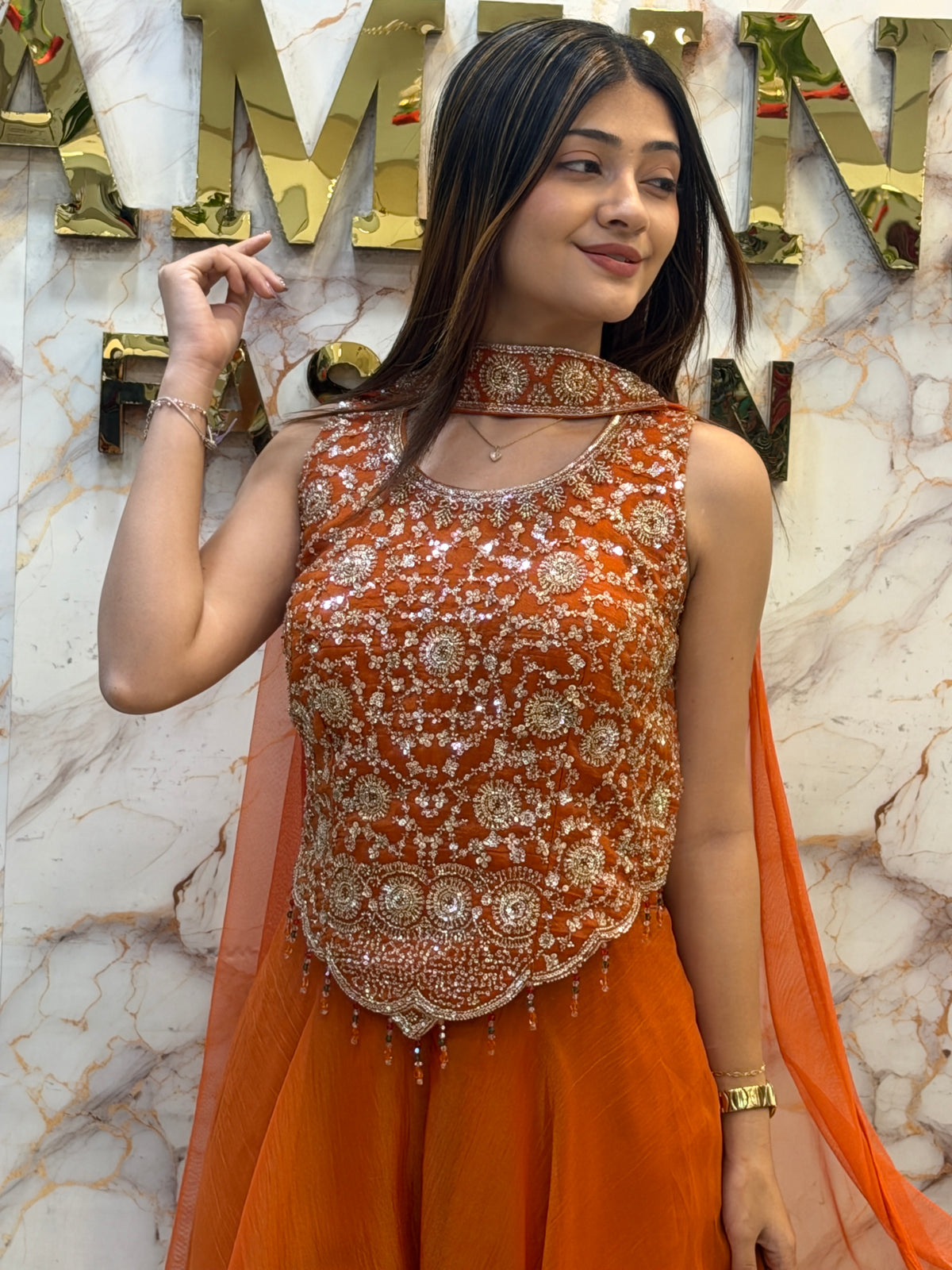 ✨Heavy Embroidered Indo-Western ✨
