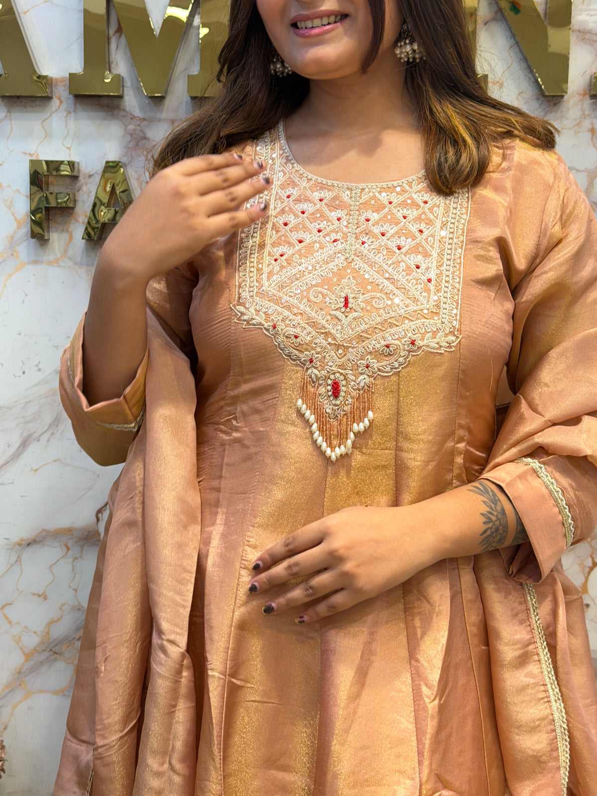 Pure Shimmer Silk Handwork Set