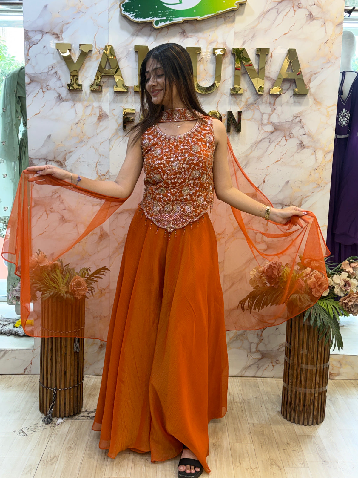 ✨Heavy Embroidered Indo-Western ✨