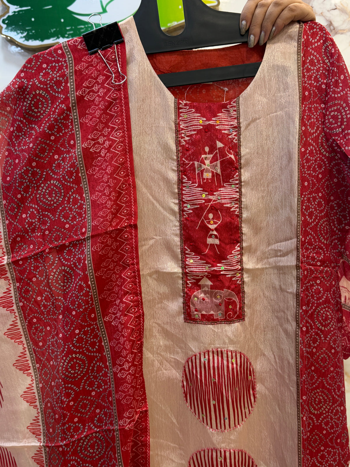 💫POLY CHINON KURTI DUPATTA SET💫