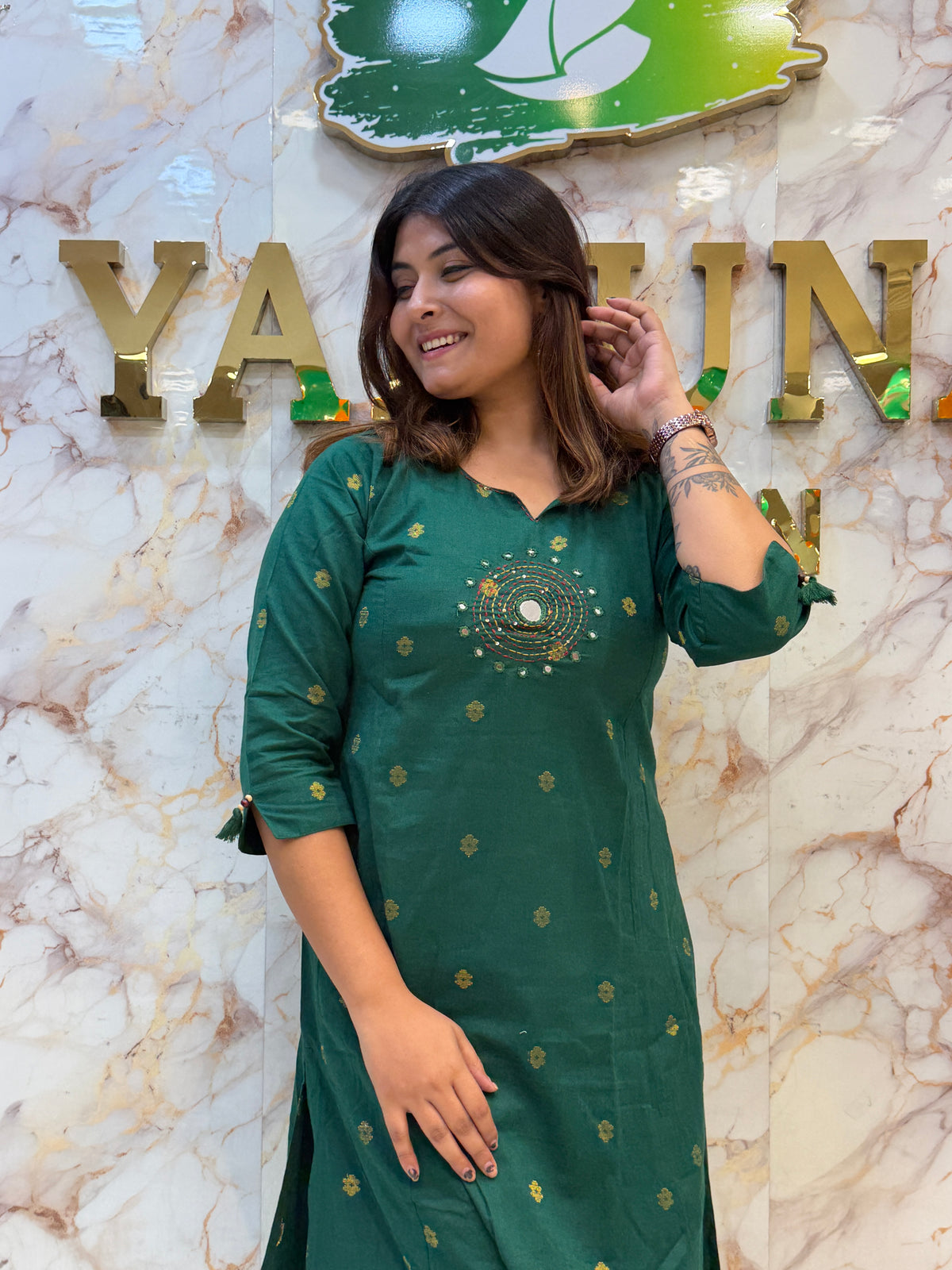 Classic Cotton A-Line Kurti Pant Set ✨