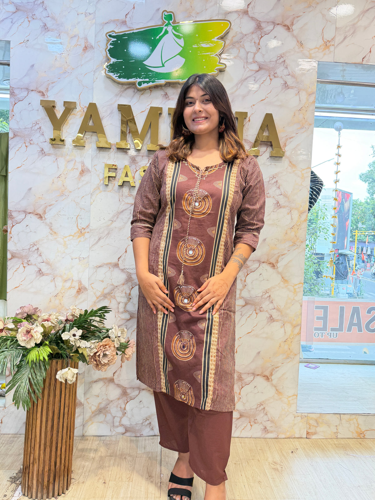 Elegant Cotton Kurti Pant Dupatta Set