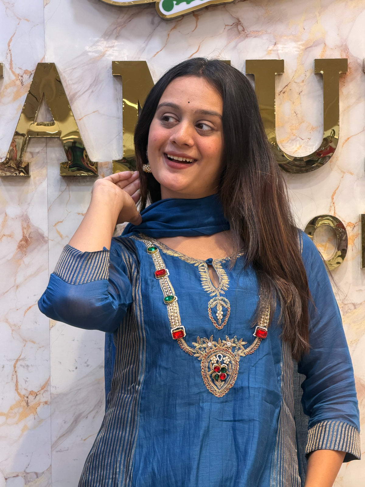Mul Chanderi & Salsa Anarkali