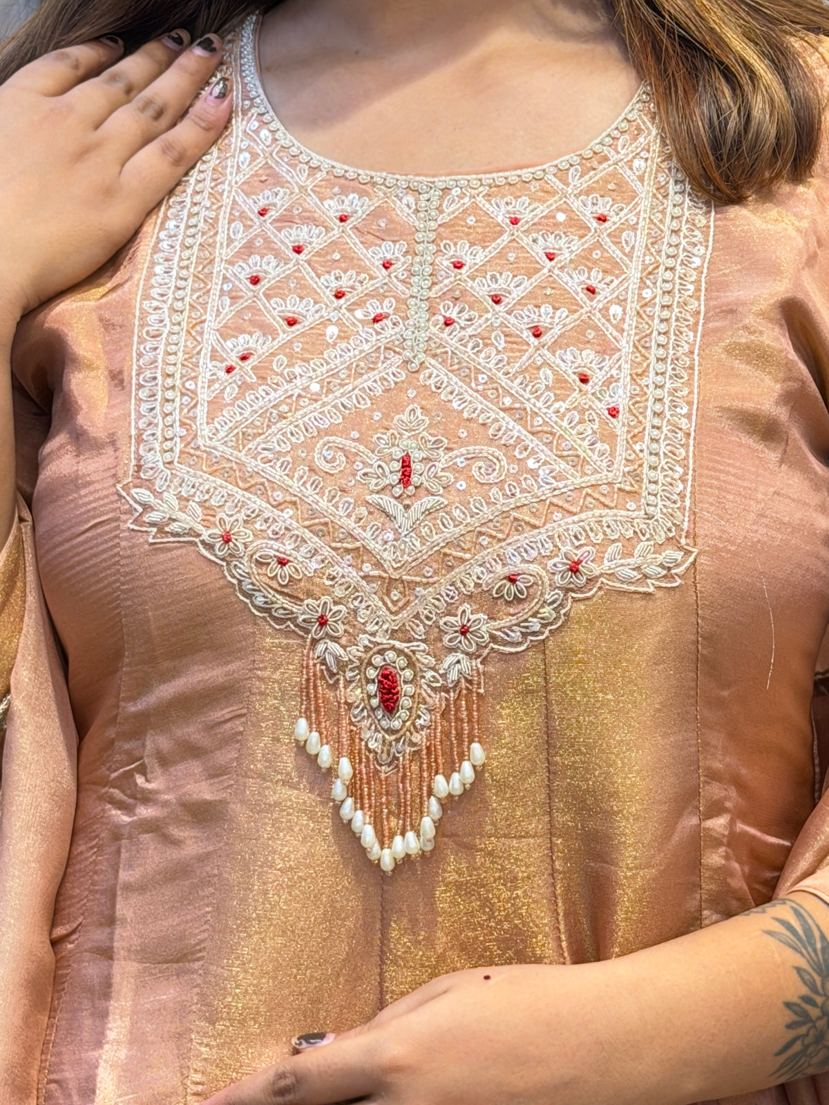 Pure Shimmer Silk Handwork Set