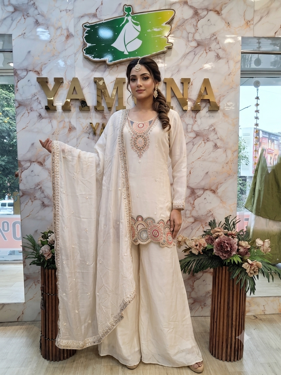 Graceful Crepe Silk Festive Set