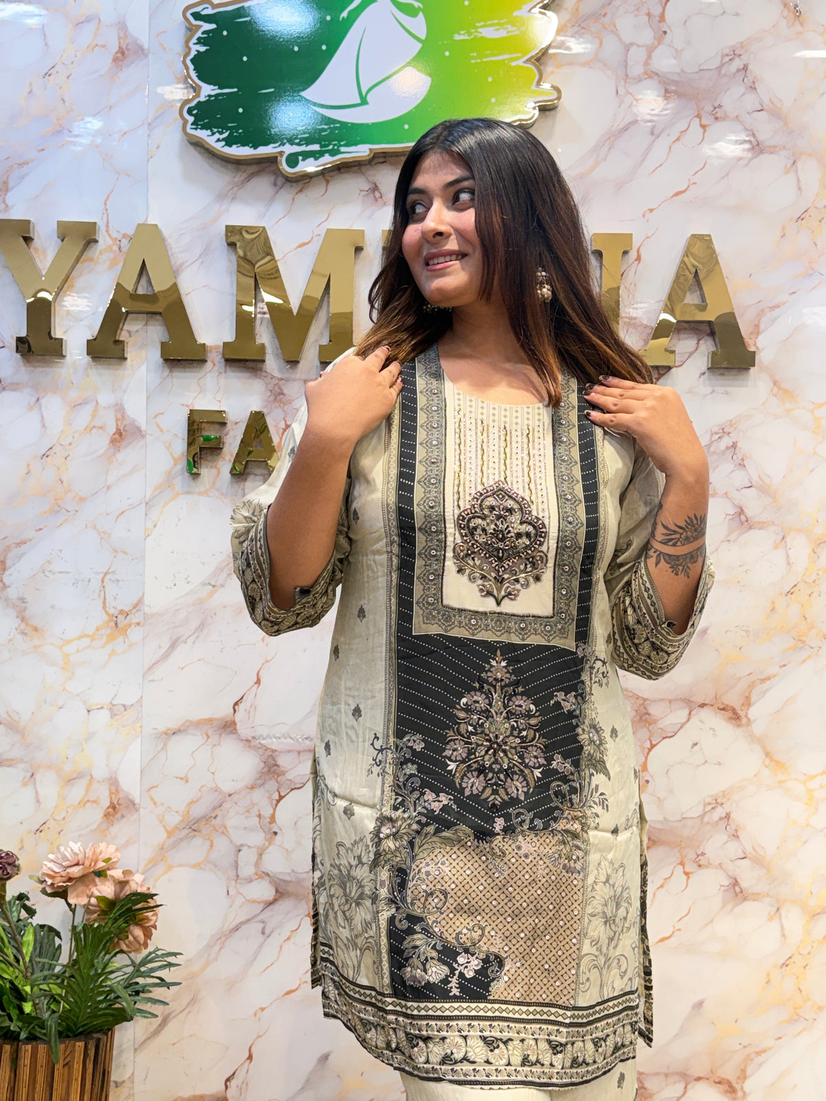 Pakistani Print Crepe Silk Set