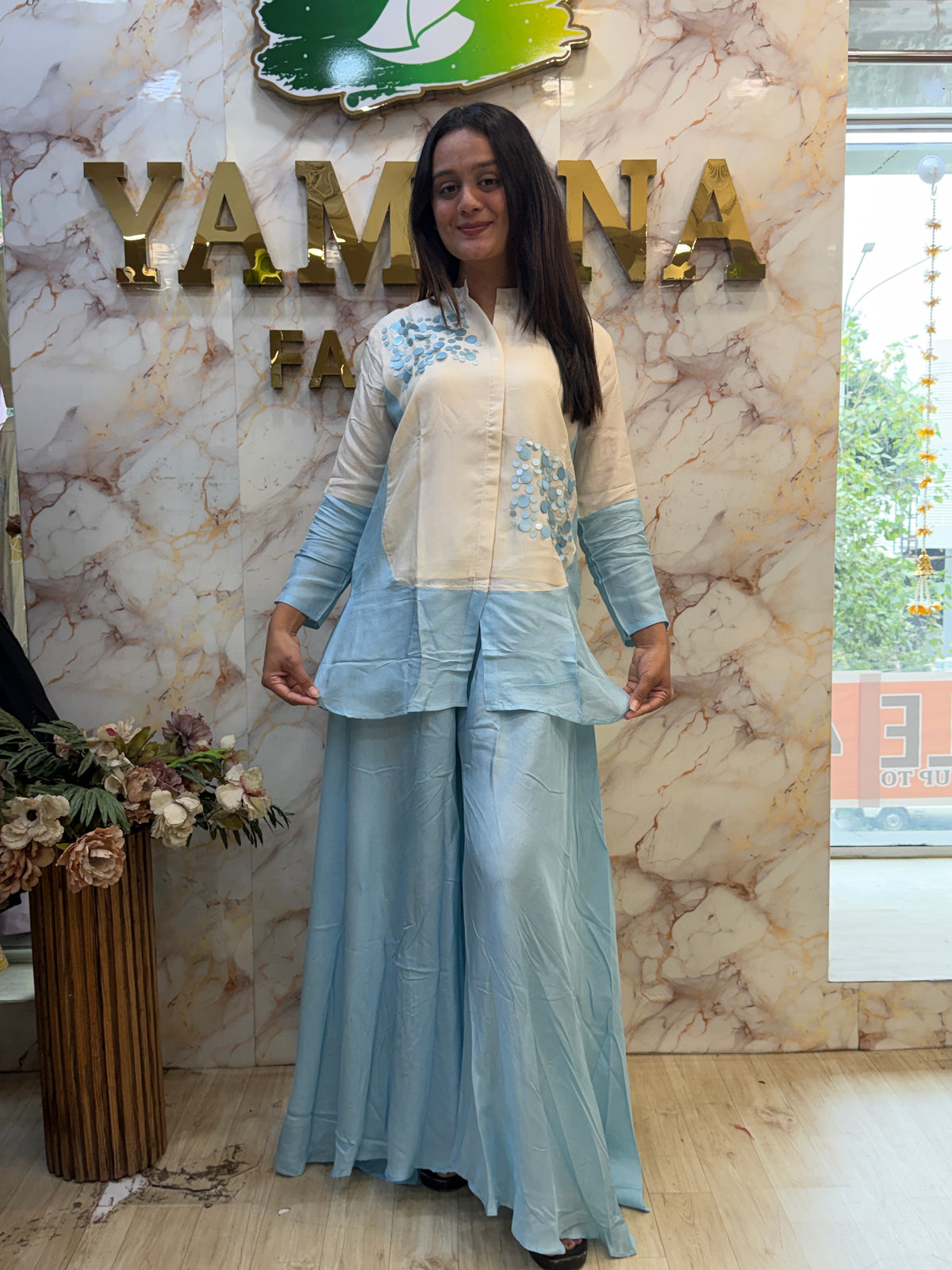 Fancy Shirt with Plazo Co-ord Set