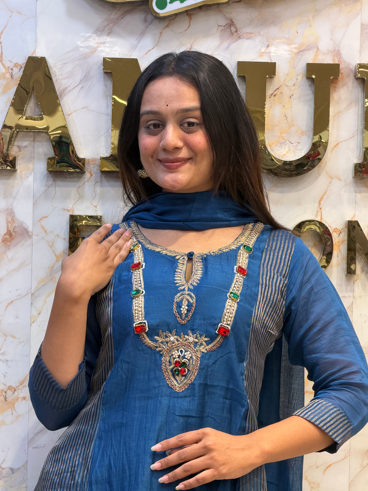 Mul Chanderi & Salsa Anarkali