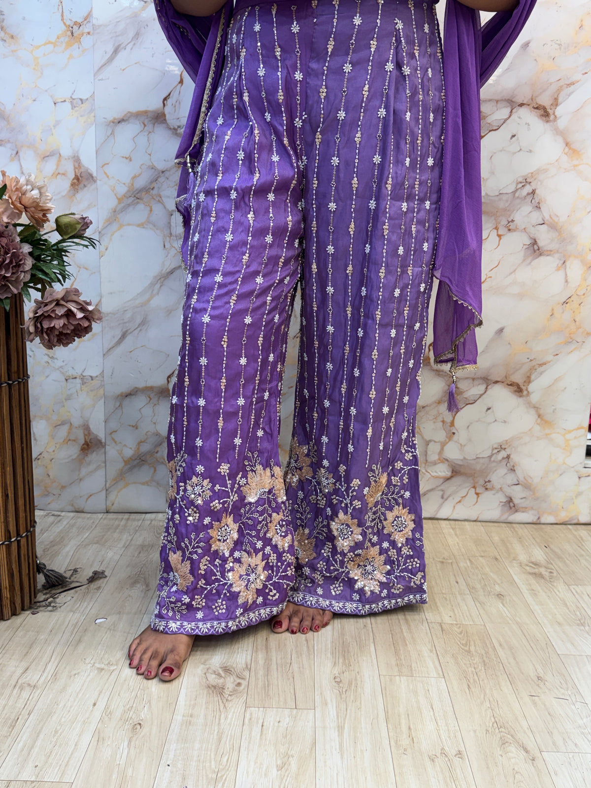 💜 Royal Shimmer Indo-Western