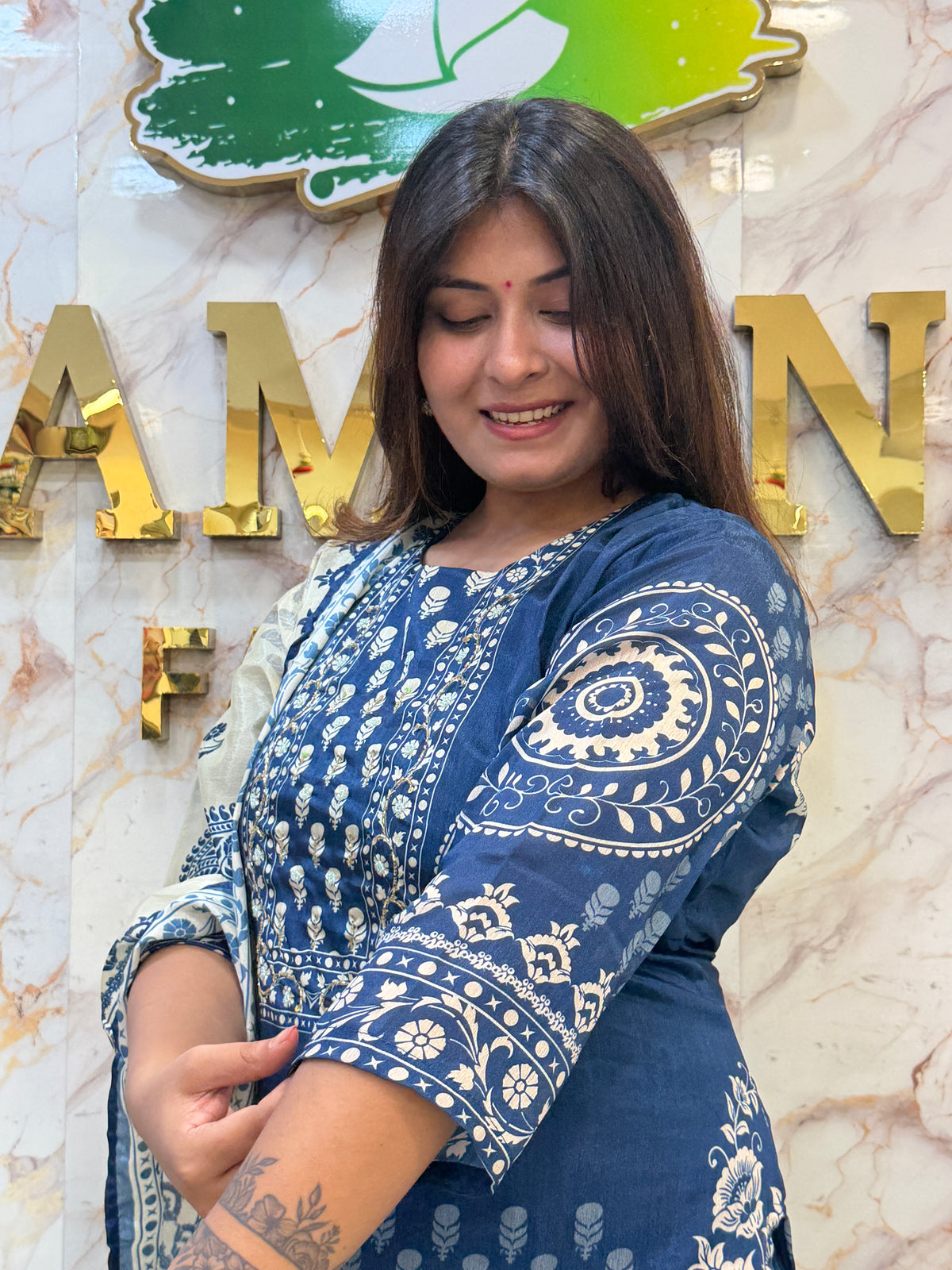 🌸 Trendy Designer Kurti Dupatta Set
