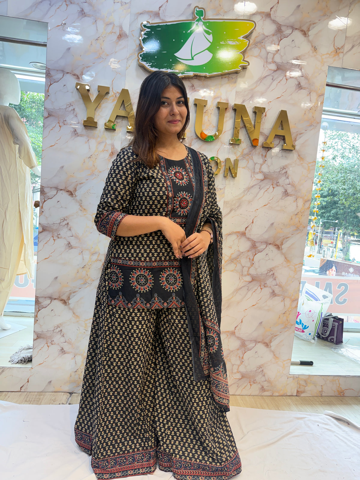 Elegant Gopi Dress with Plazo Set