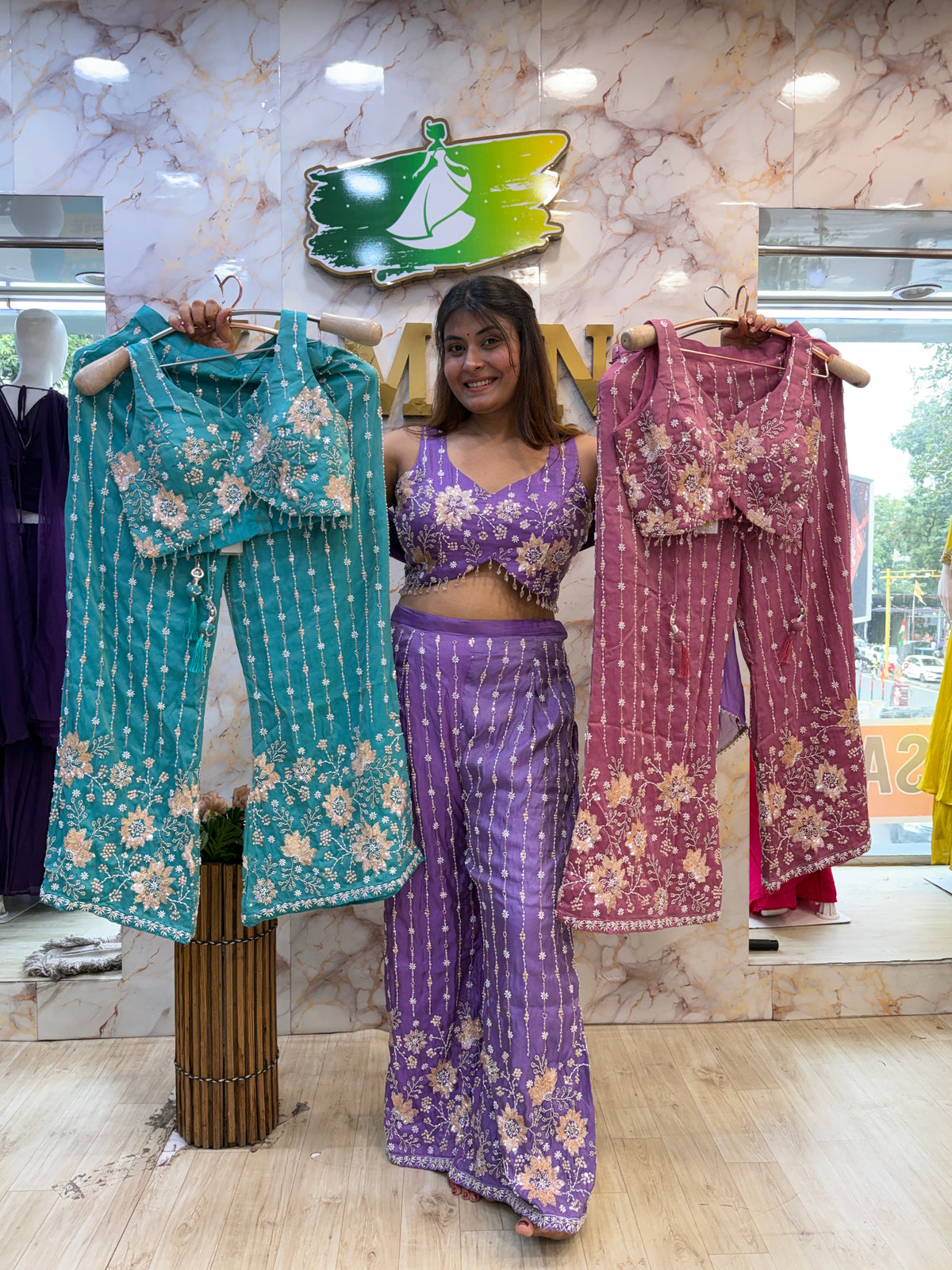 💜 Royal Shimmer Indo-Western