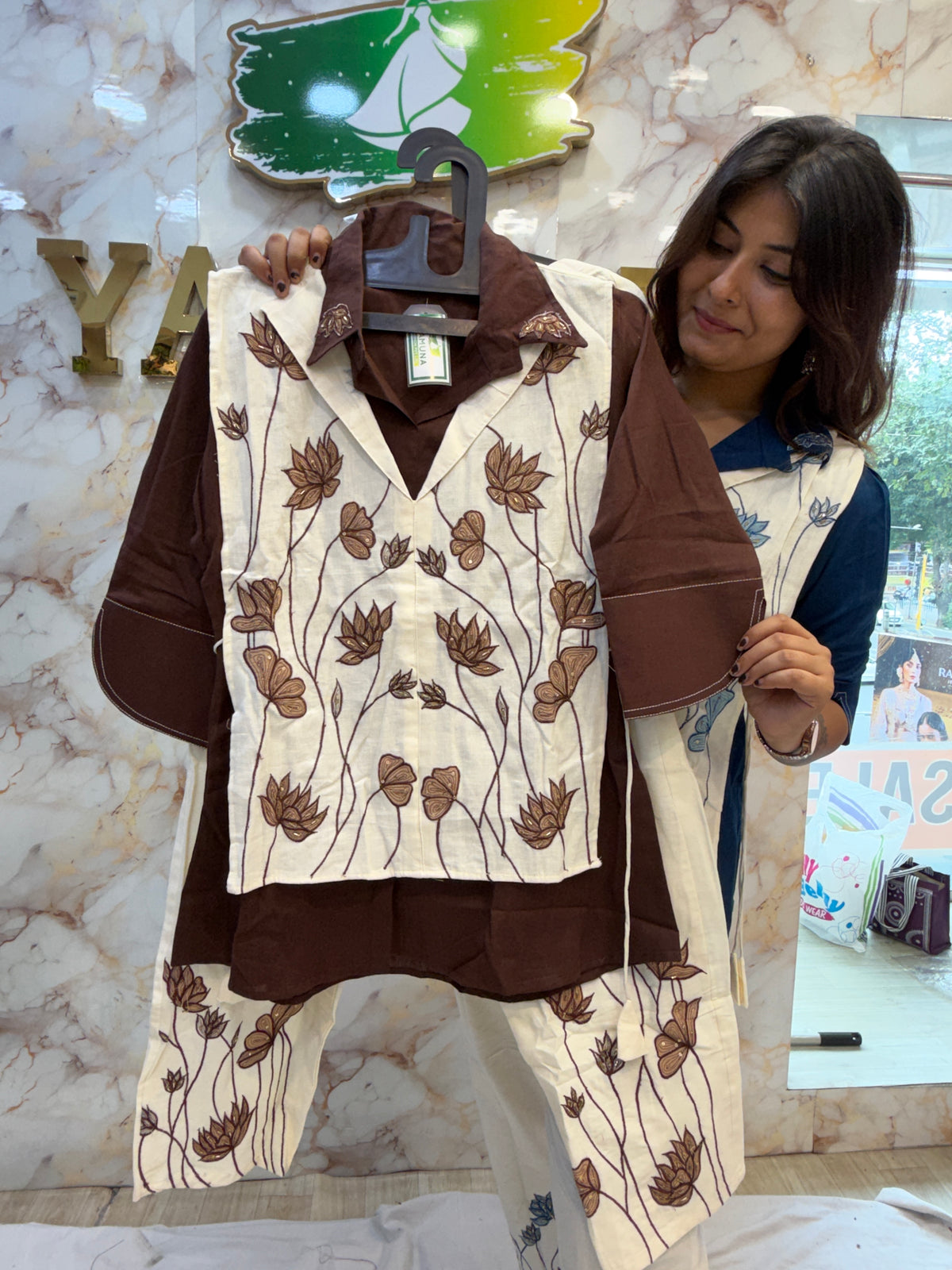 Khadi Cotton Jacket Style Co-Ord Set ✨
