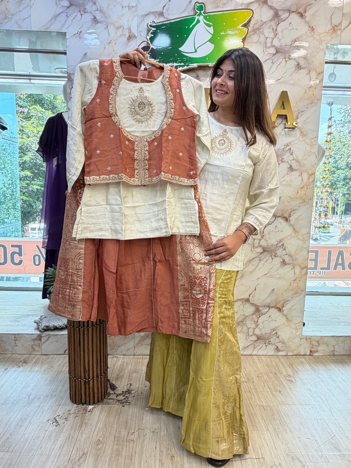 ✨ Royal Banarasi Indo-Western Elegance ✨
