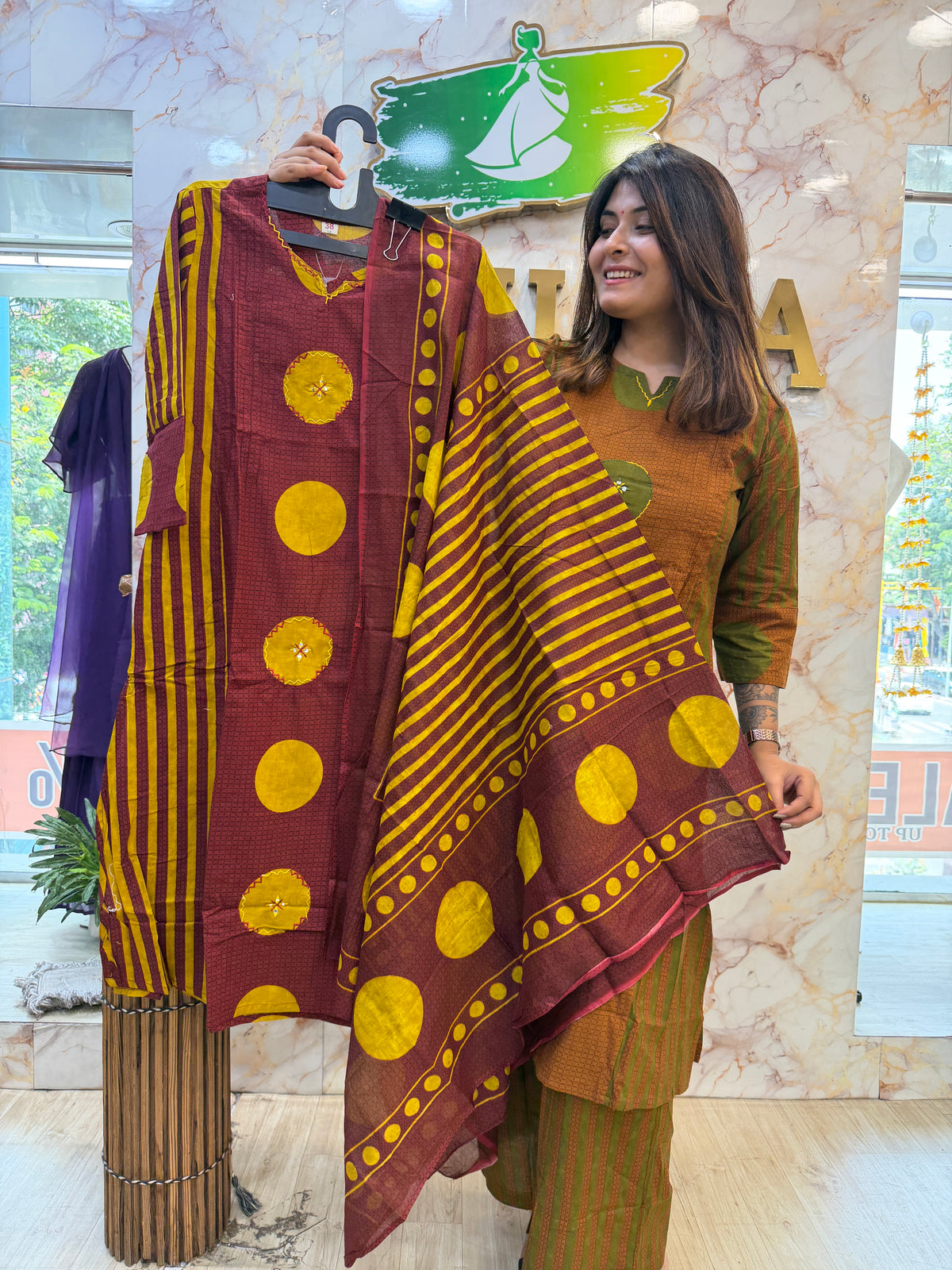 🌿 COTTON CHARM – PRINTED KURTA SET ✨