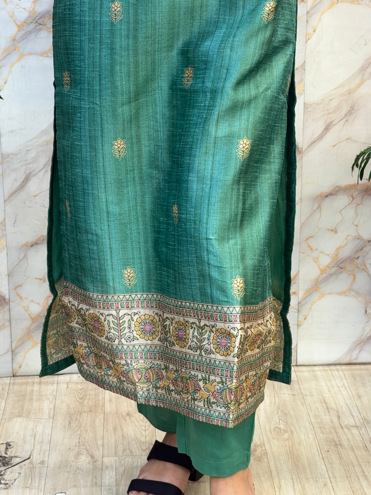 ✨ Royal Emerald Embroidered 3pcs-Suit Set ✨