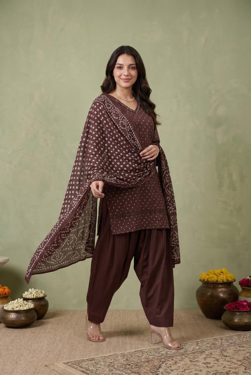 Floral Embroidered Kurti Pant Set