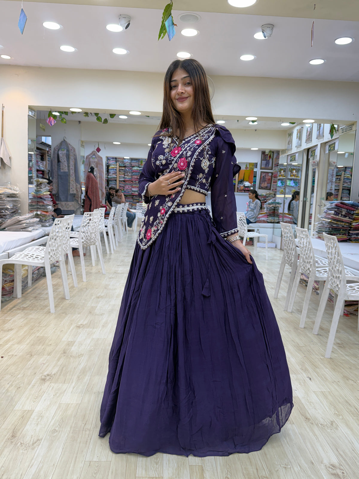 Chinon Drape Handwork Lehenga ✨