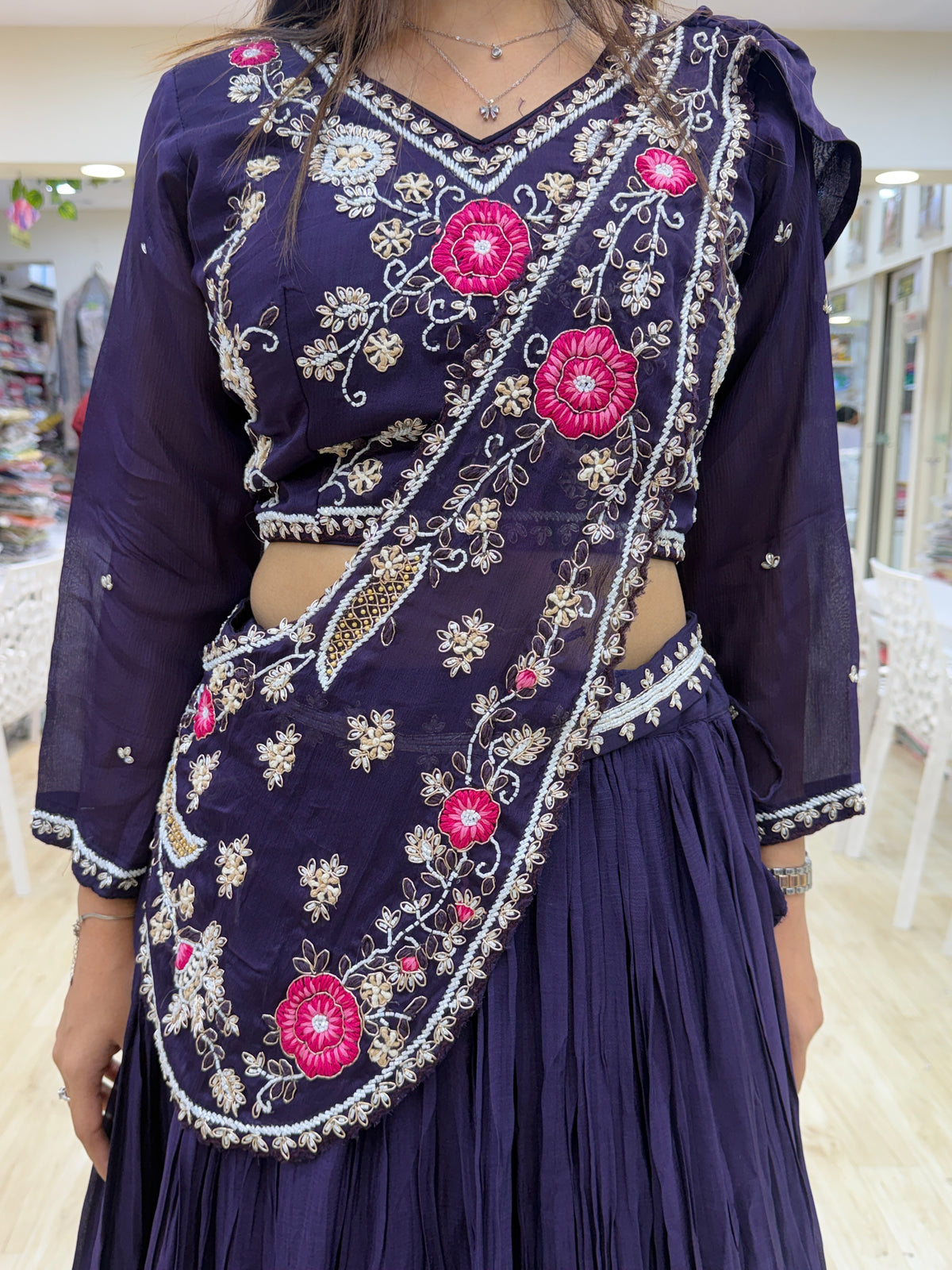 Chinon Drape Handwork Lehenga ✨