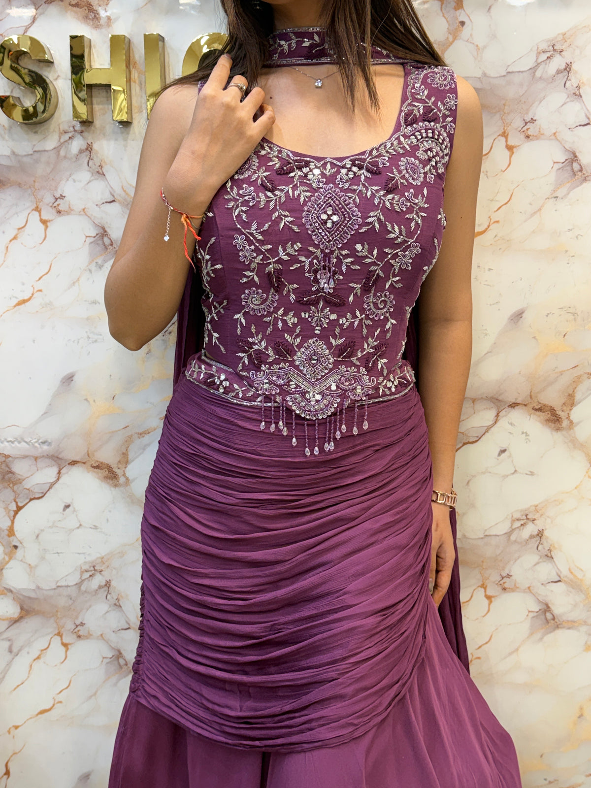 Draped Chinon Glam