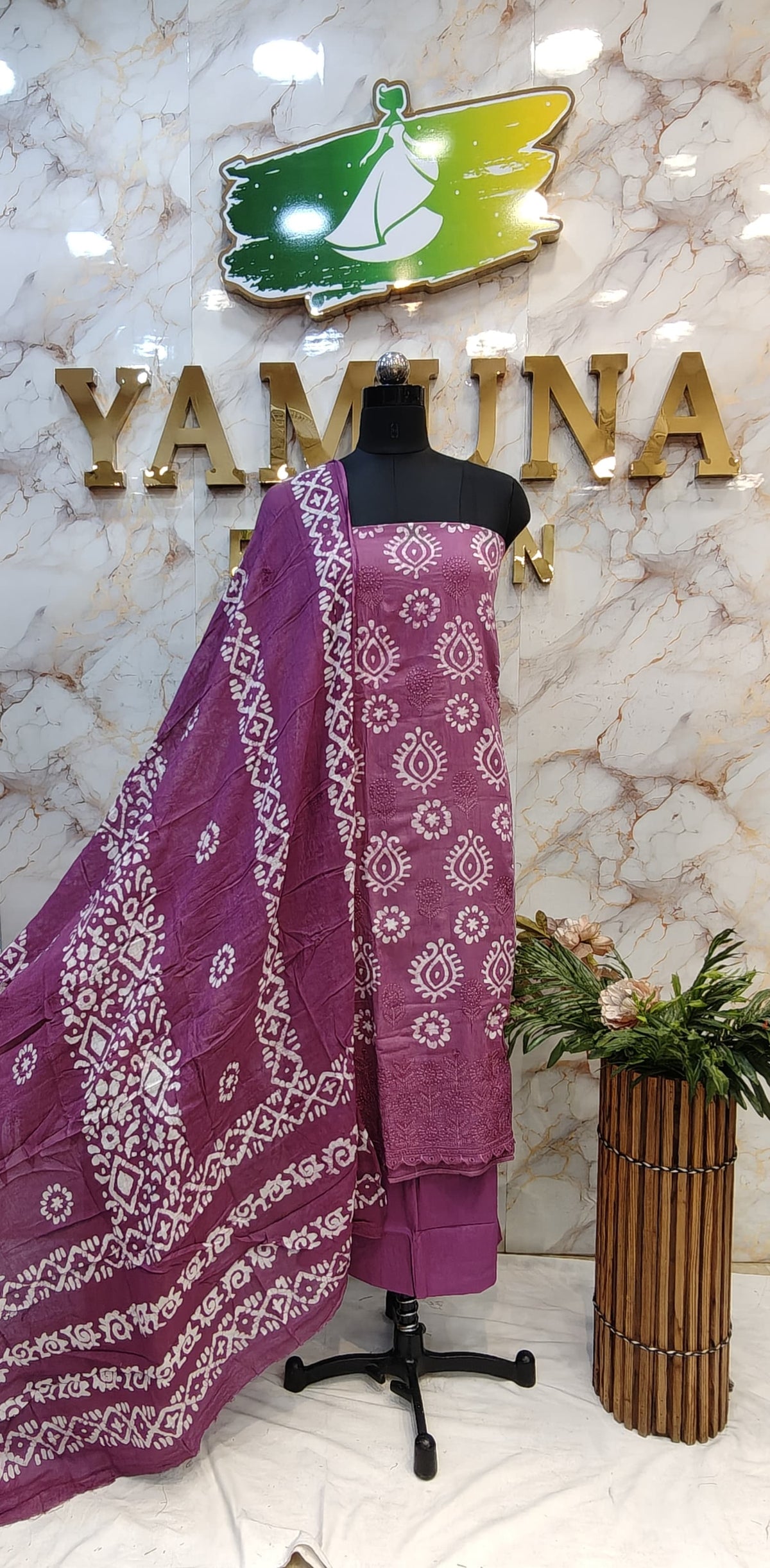 Batik Block Print Cotton Dress Material ✨